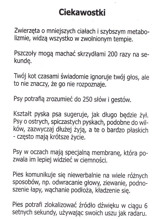 Ciekawostki - zwierzęta