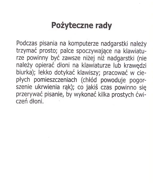 Komputer - nadgarstki
