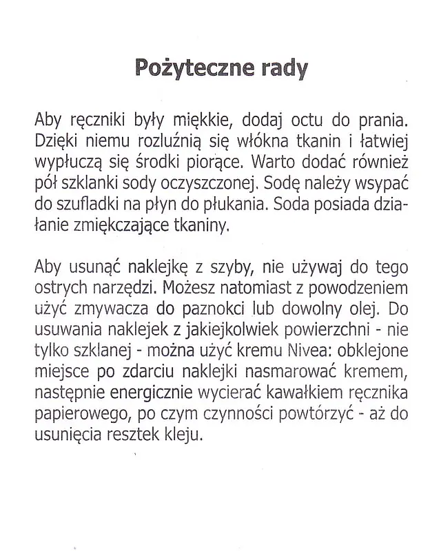 Miękkie ręczniki i naklejki