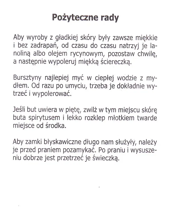 Skóra, bursztyny, zamki