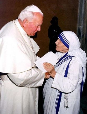 Św. Matka Teresa i Jan Paweł II