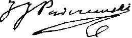 Podpis Ignacego Jana Paderewskiego