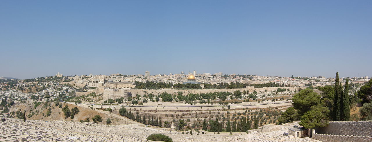 Panorama Jerozolimy z Góry Oliwnej 1280px