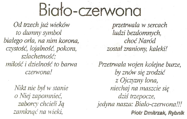Wiersz "Biało-czerwona"