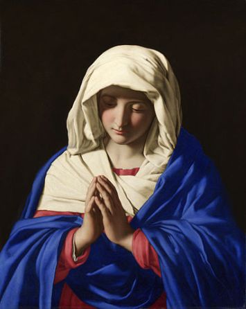 Obraz Maryi Dziewicy  (1640-1650) pędzla Giovanni Battista Salvi da Sassoferrato (1609–1685)