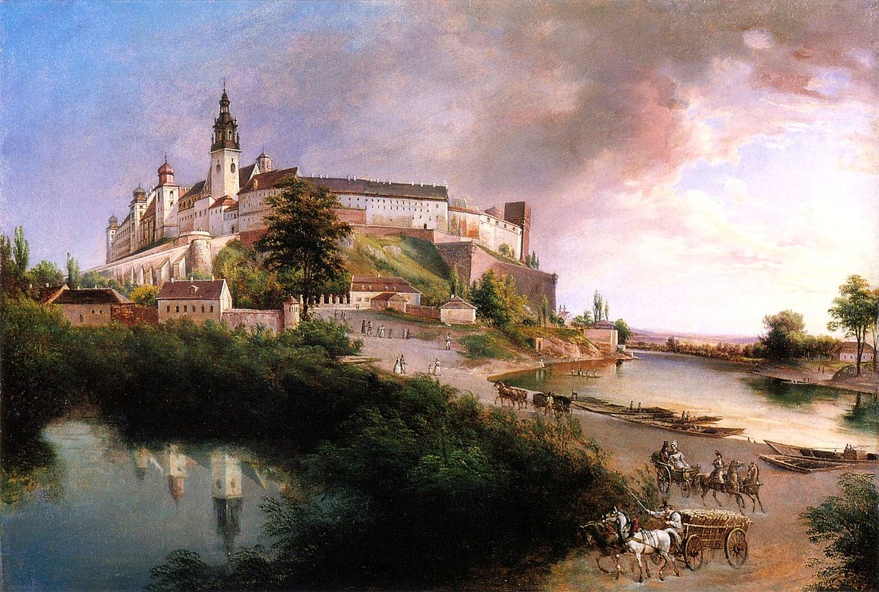 Widok na Wawel 1845 J. N. Głowacki 1280px