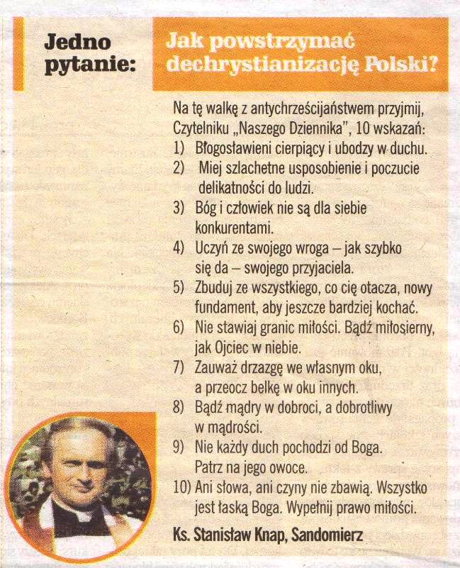 Jak powstrzymać dechrystianizację Polski? (2)