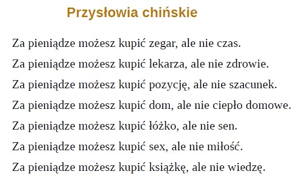 Przysłowia chińskie