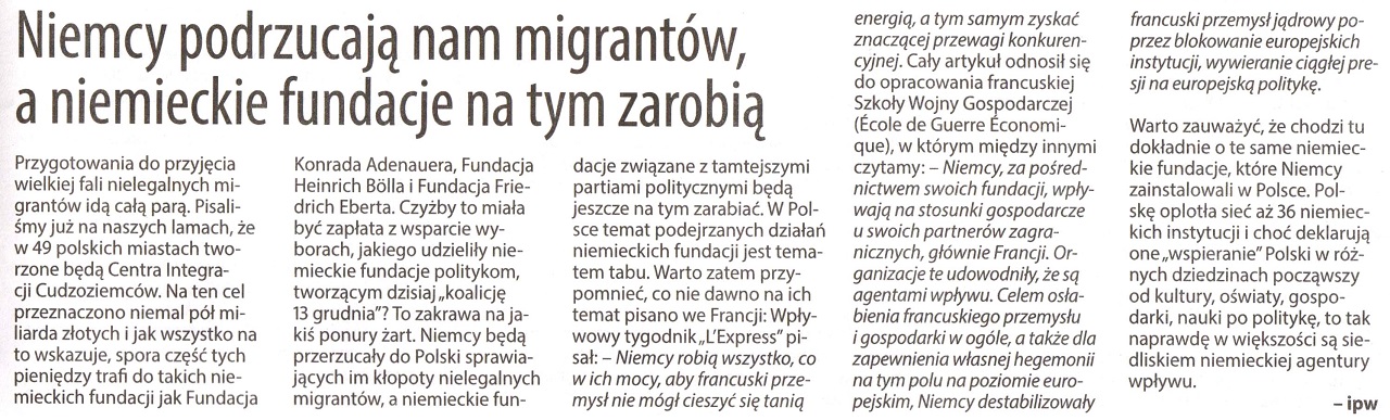 Niemcy podrzucają nam migrantów, a...