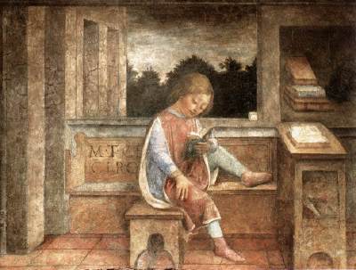 Młody Cicero czytający książkę