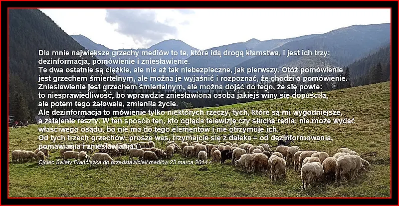 Papież Franciszek do przedstawicieli mediów 23.03.2014