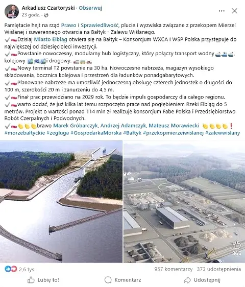 Efekty przekopu przez Mierzeję Wiślaną