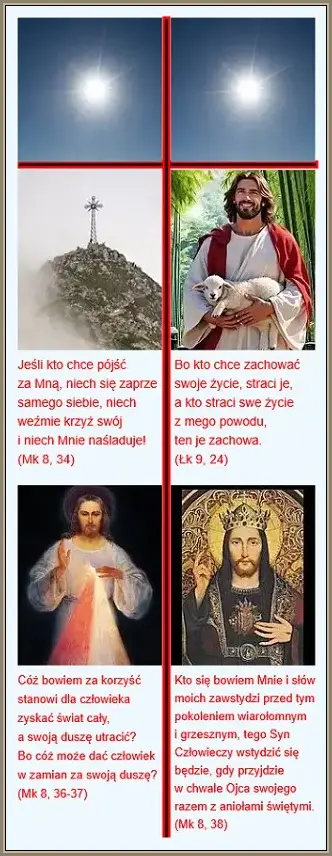 Słuchaj Jezusa Chrystusa, wierz i ufaj Mu! Krzyż Jezusa Chrystusa