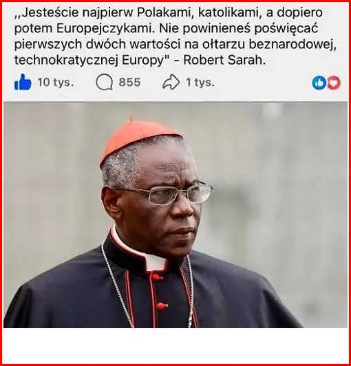 Kard. Robert Sarah do Polaków