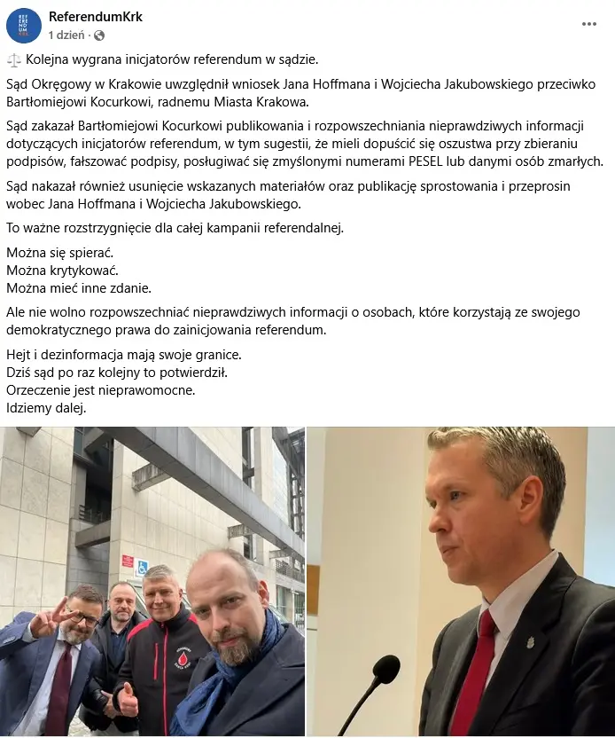 Źródło: FB Wyrok sądowy