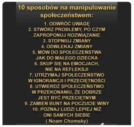 Sposoby manipulacji - Noam Chomsky