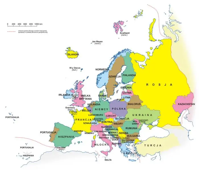 Położenie Polski w Europie