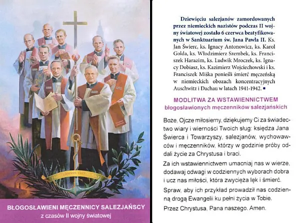 Modlitwa za wstawiennictwem błogosławionych męczenników salezjańskich