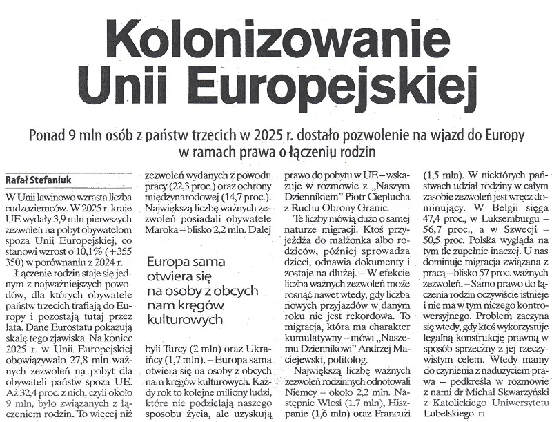 Kolonizowanie Unii Europejskiej