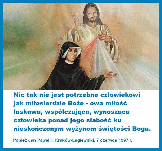 Św. siostra Faustyna i Jezus Miłosierny