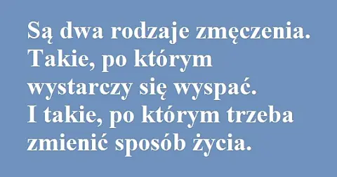 Dwa rodzaje zmęczenia (AI)