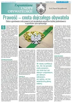 Prawość - cnota dojrzałego obywatela
