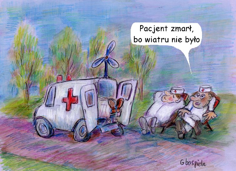 Pacjent umarł, bo wiatru nie było
