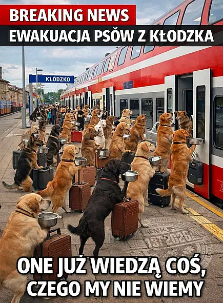 Ewakuacja psów z Kłodzka
