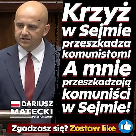 Źródło: FB Krzyż i komuniści w Sejmie