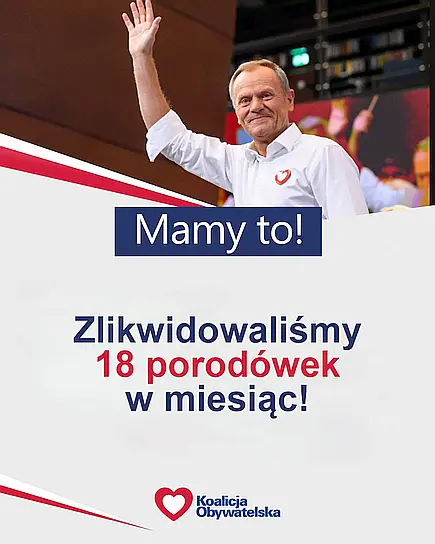 Źródło: niezalezna.pl Likwidacja porodówek