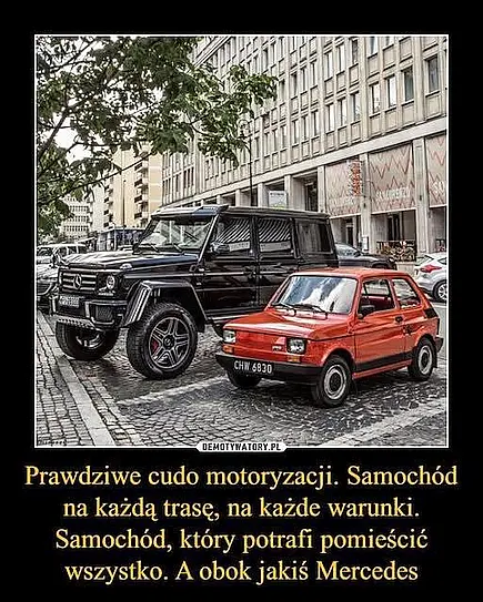 Źródło: FB Maluch cudo i mercedes