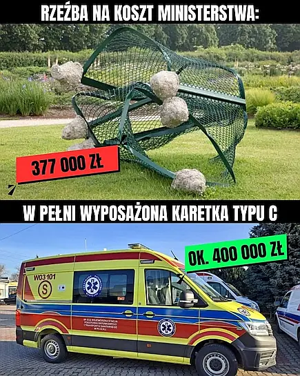 Rzeźba i karetka
