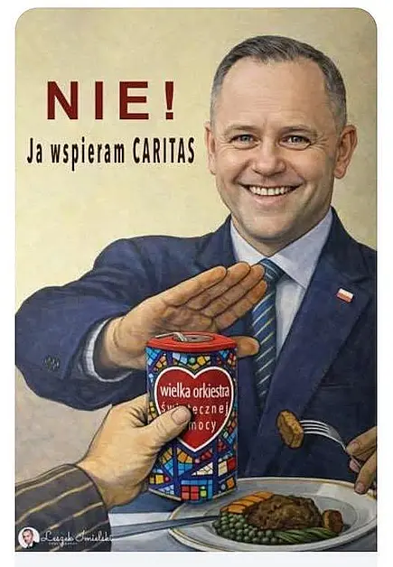WOŚP -NIE, Caritas - TAK