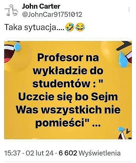 Źródło: FB Na wykładzie