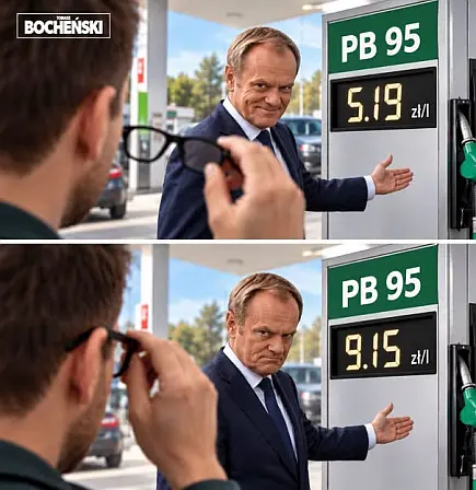 Źródło: FB Cena paliwa na opak