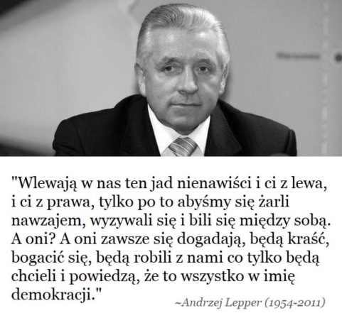 Andrzej Lepper o politykach