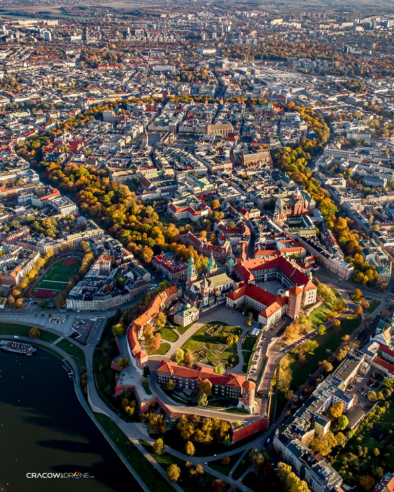 Kraków z drona