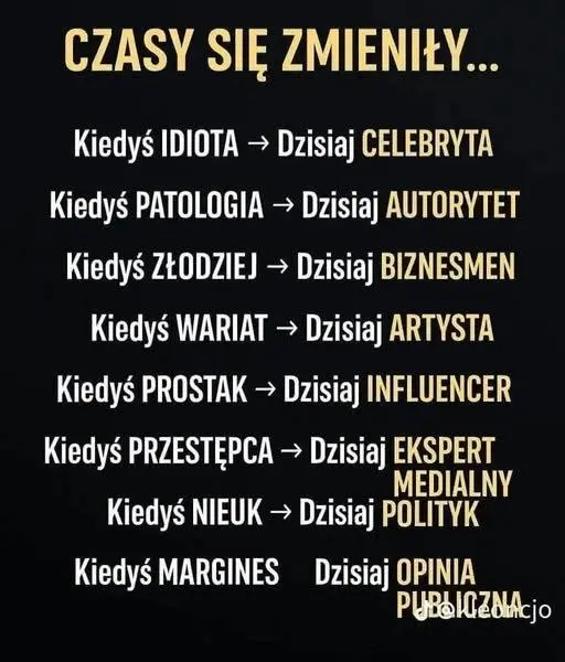 Czasy się zmieniły