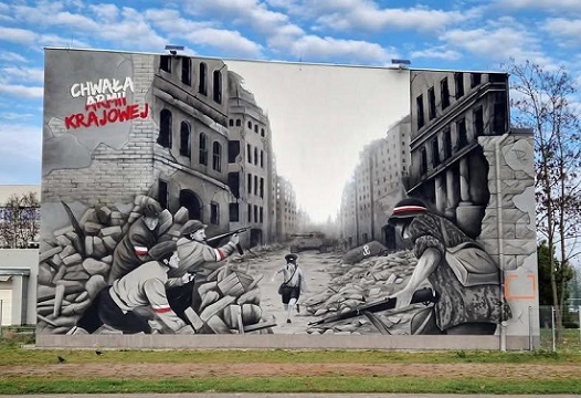 Mural "Powstanie Warszawskie - Chwała AK"