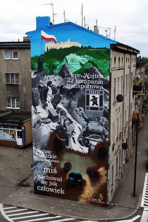 Mural "Armia gen. Władysława Andersa pod Monte Cassino"