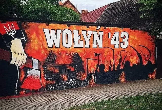 Wołyń 1943 - mural w Drezdenku