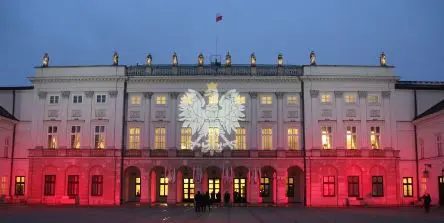 Iluminacja Pałacu Prezydenckiego 11 listopada
